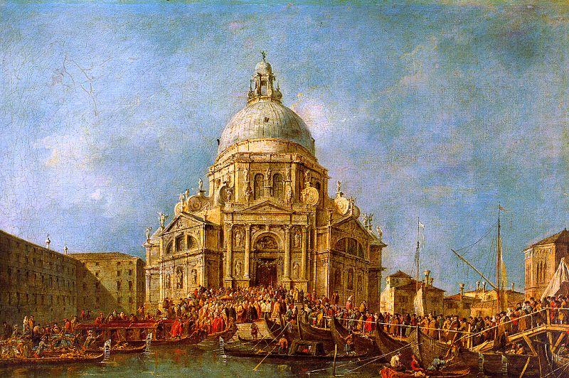 Francesco Guardi The Doge of Venice goes to the Salute on 21 November to Commemorate the end of the Plague of 1630 china oil painting image